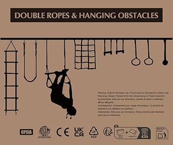Amazon.com: Ninja Warrior Obstacle Course for Kids Backyard